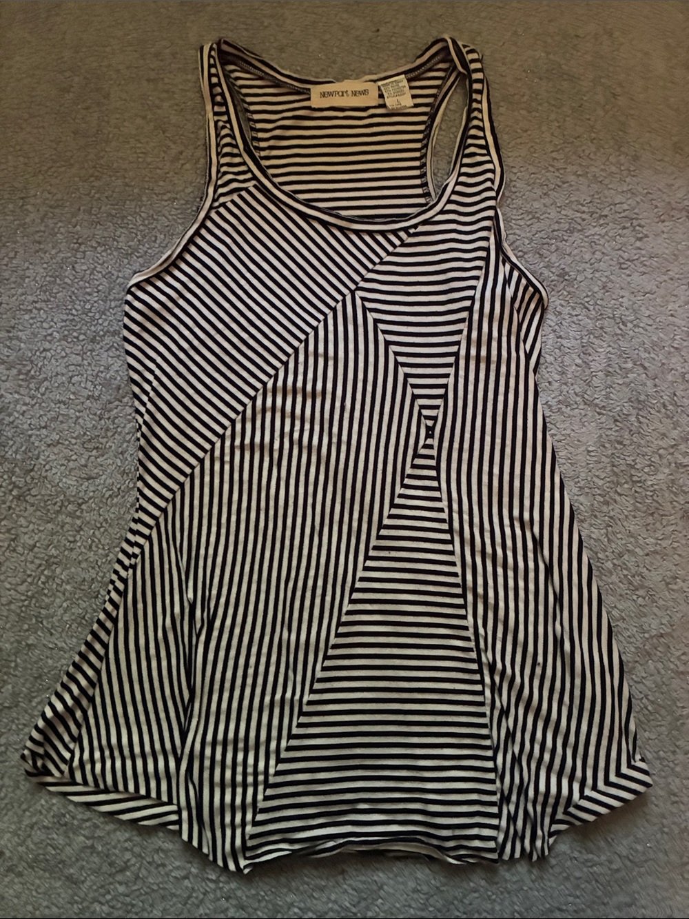 Mossimo Supply Co. Black and White Geometric Stripe Tank